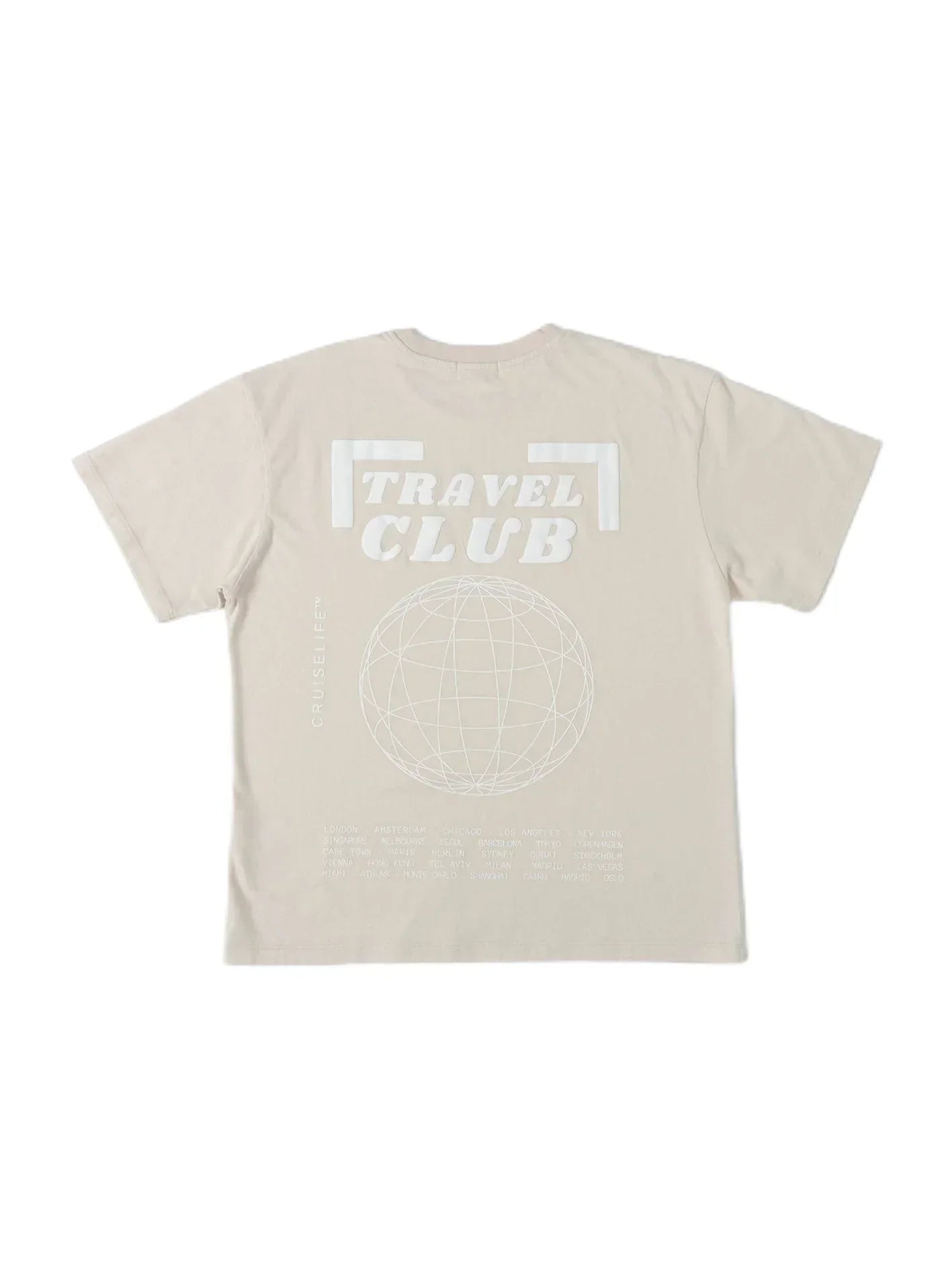Travel Club T-shirt beige